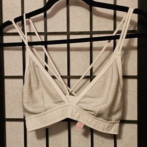 PINK Glitter Sparkle Bralette‎ Bra Size M